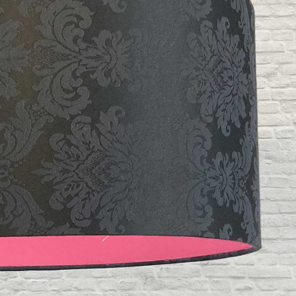 Darcy Drum Shade Black on Hot Pink	